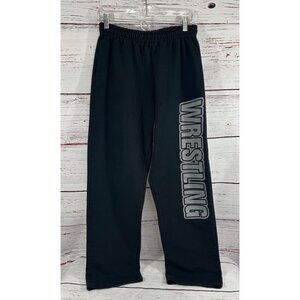 Black Wrestling Sweatpants Unisex Adult Small Elastic drawstring Waistband Sport